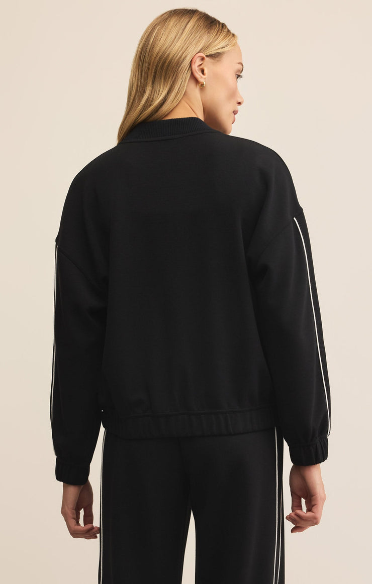Jackets On Track Oversized Jersey Jacket Black