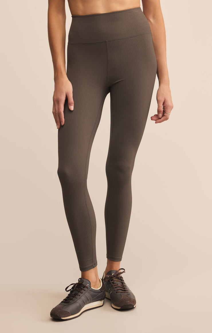Pants Sporty Rib Ankle Legging Tavern
