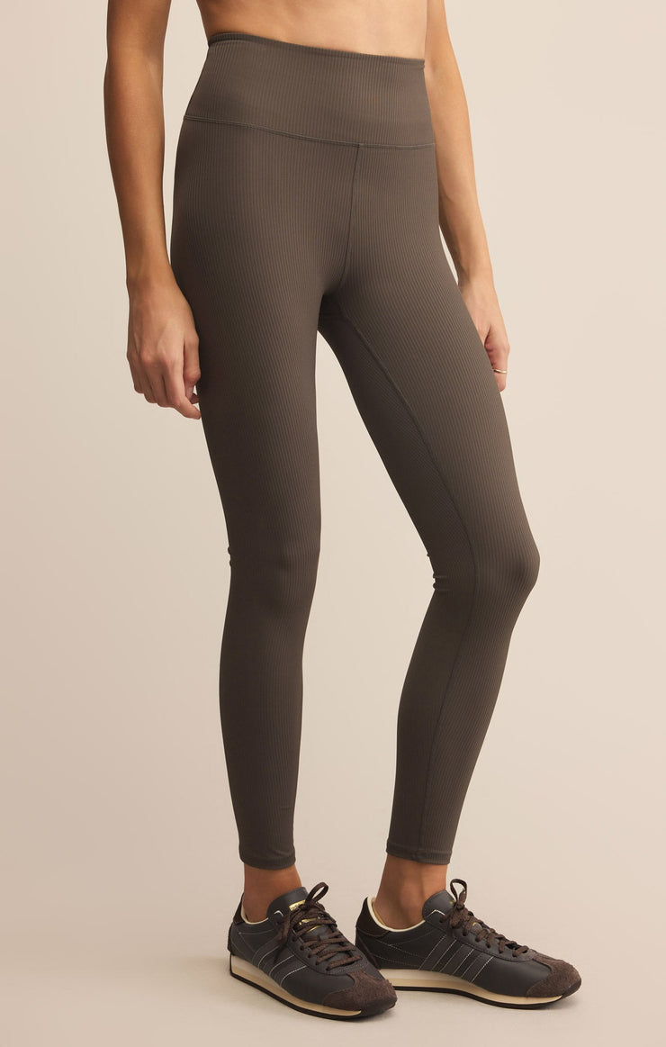 Pants Sporty Rib Ankle Legging Tavern