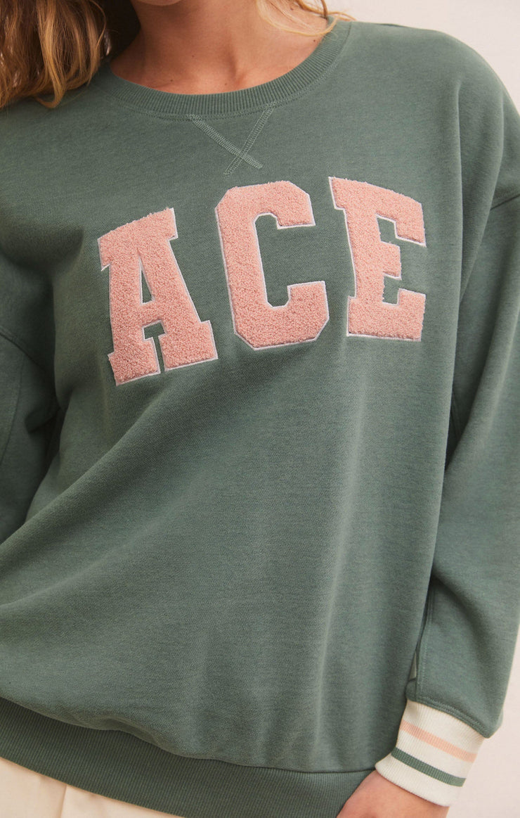 Jackets Baseline Ace Sweatshirt Calypso Green