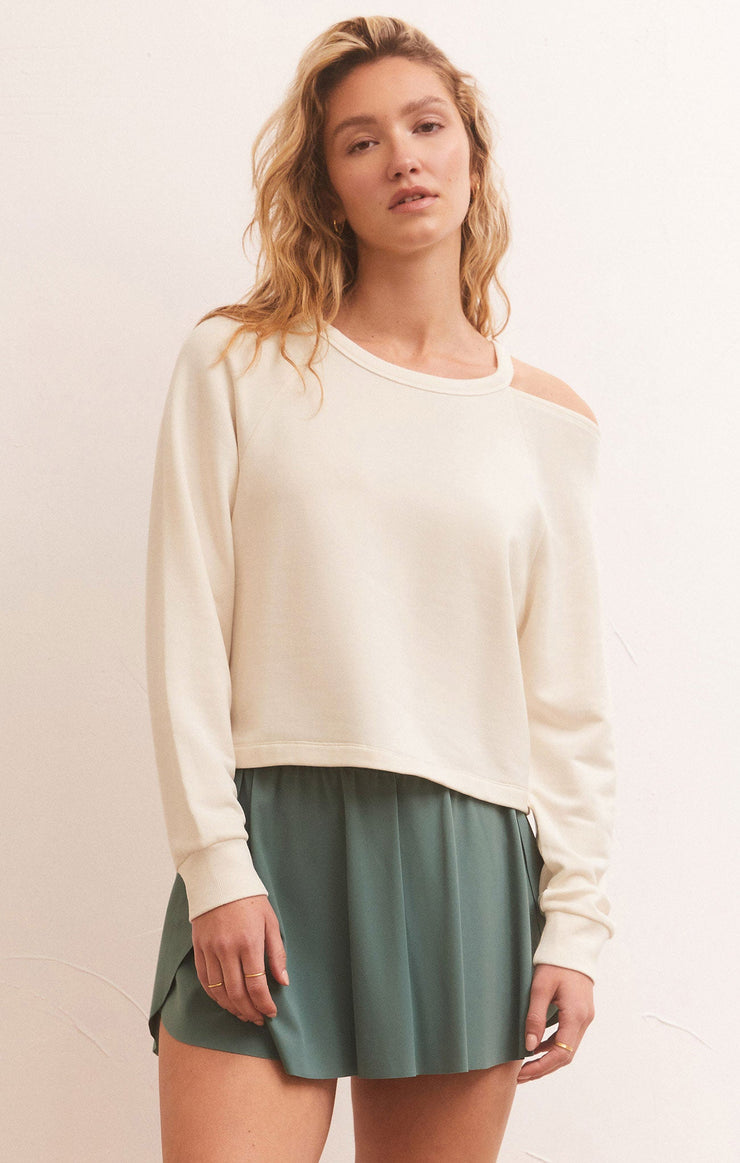 Tops Studio Modal Fleece Sweatshirt Sandstone