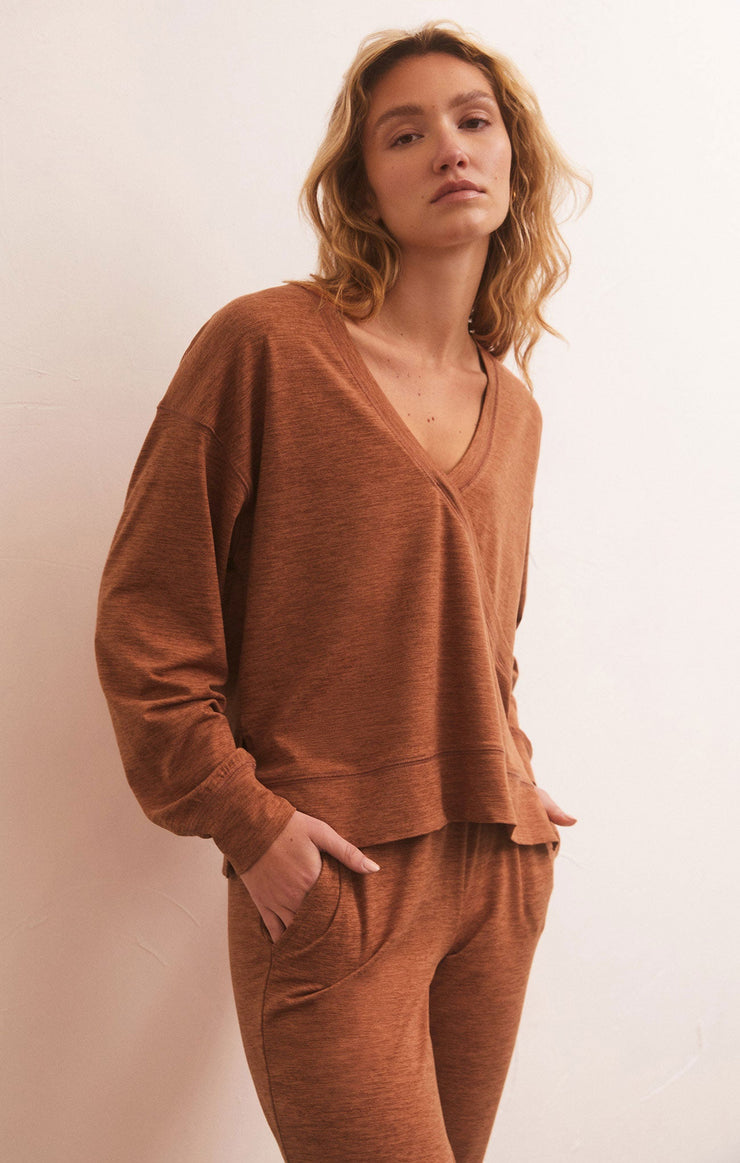 Tops Ultra Soft Reversible Top Heather Penny