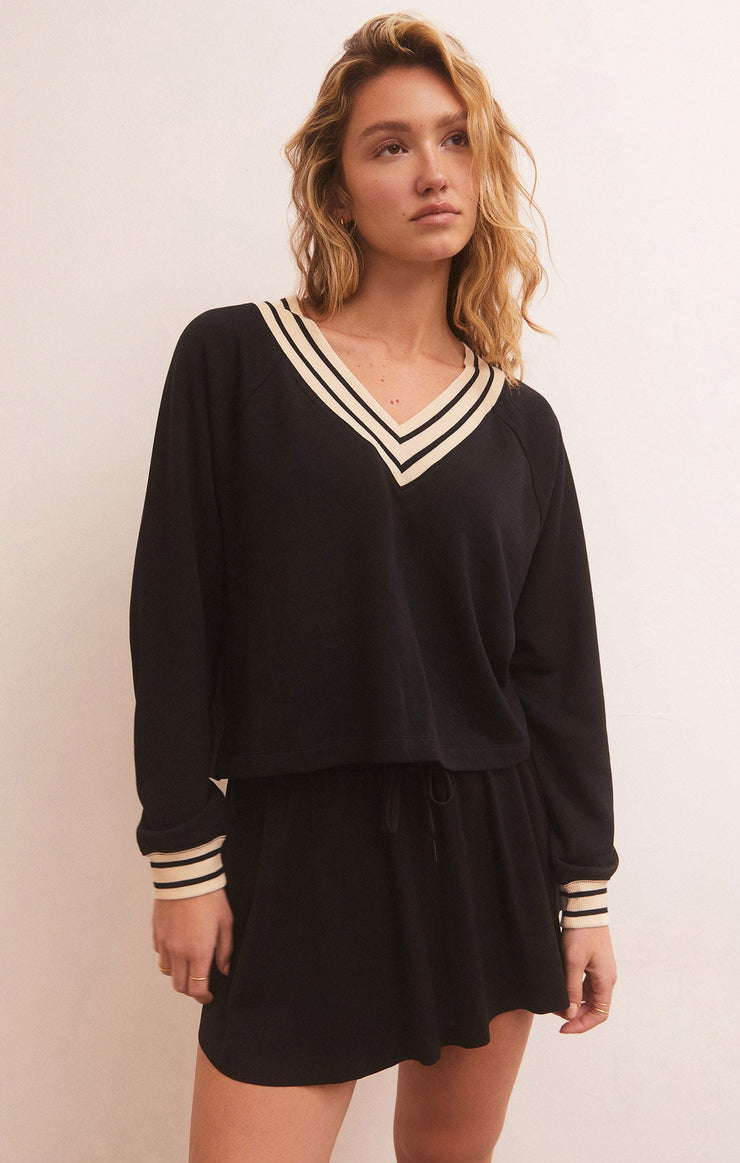 Tops Off The Court Modal Sweatshirt Black