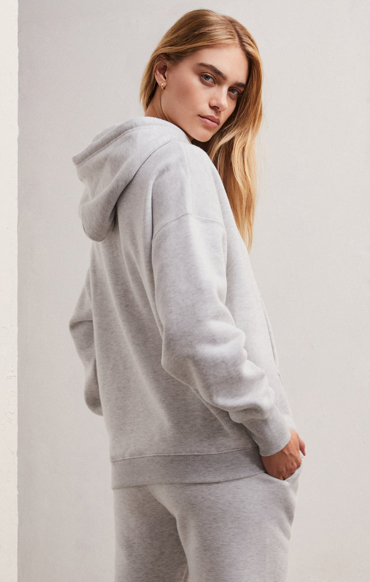 Tops Oversized Hoodie Light Heather Grey