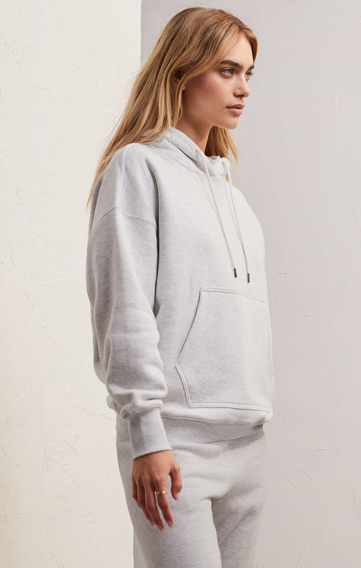 Tops Oversized Hoodie Light Heather Grey