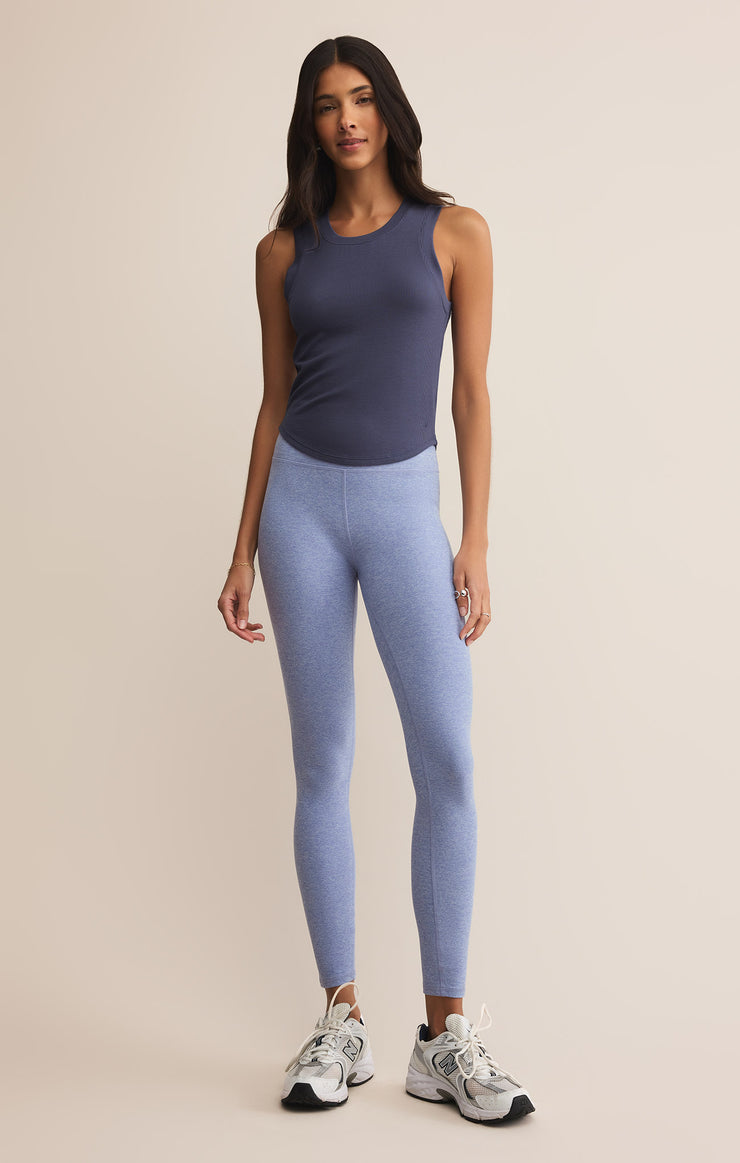 Tops Layer Up Rib Tank Worn Blue