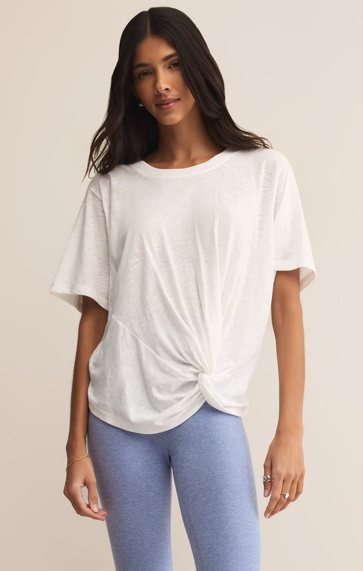 Tops Twisted Up Top White