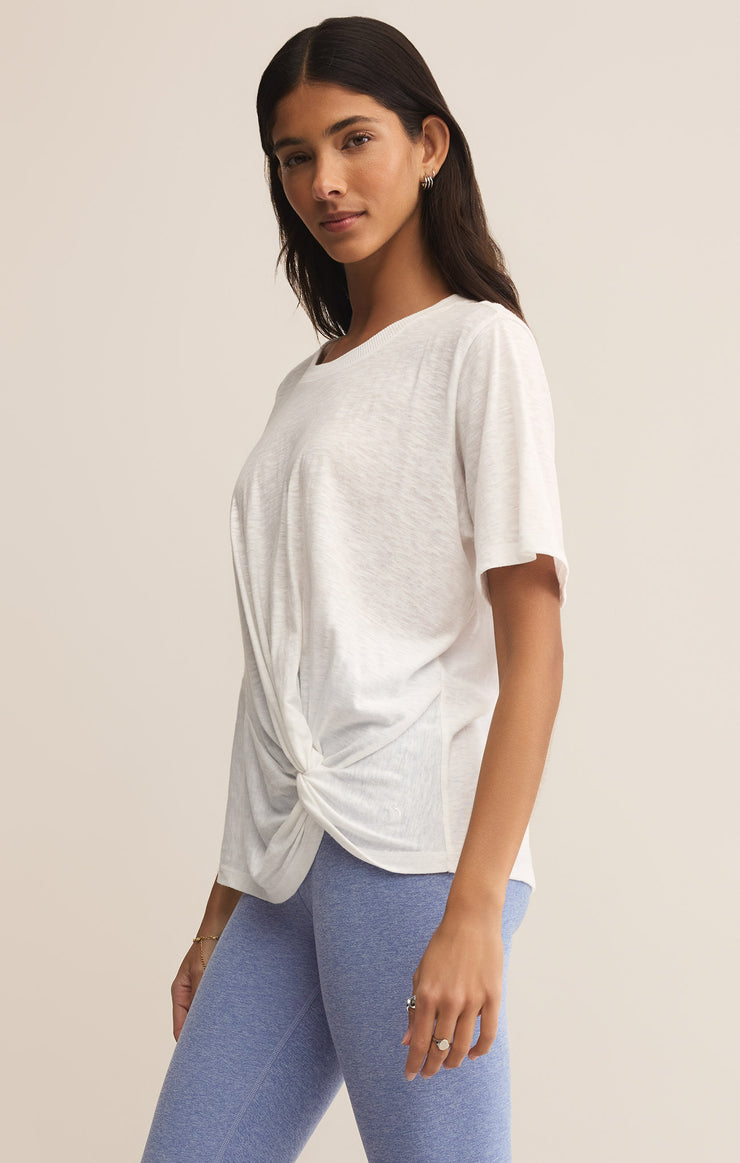 Tops Twisted Up Top White