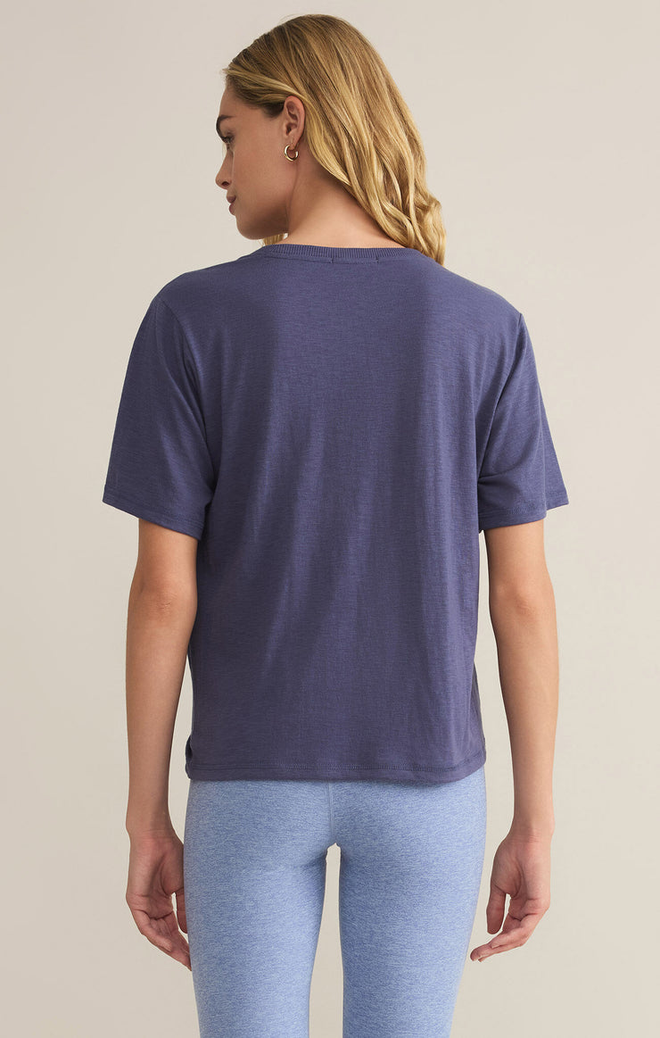 Tops Twisted Up Top Worn Blue