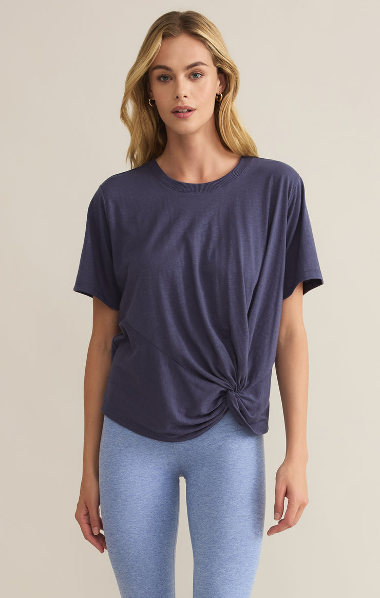Tops Twisted Up Top Worn Blue