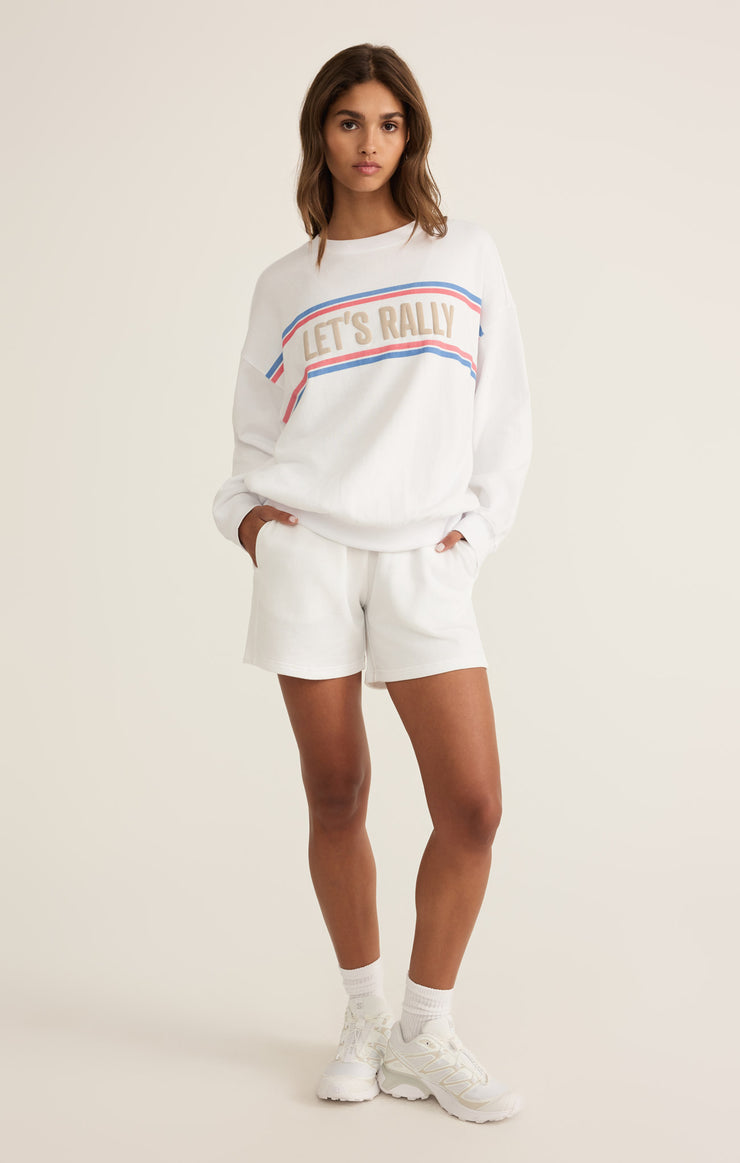 Tops Let's Rally Sweatshirt White