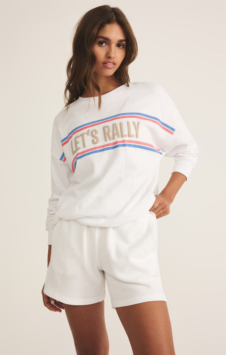 Tops Let's Rally Sweatshirt White