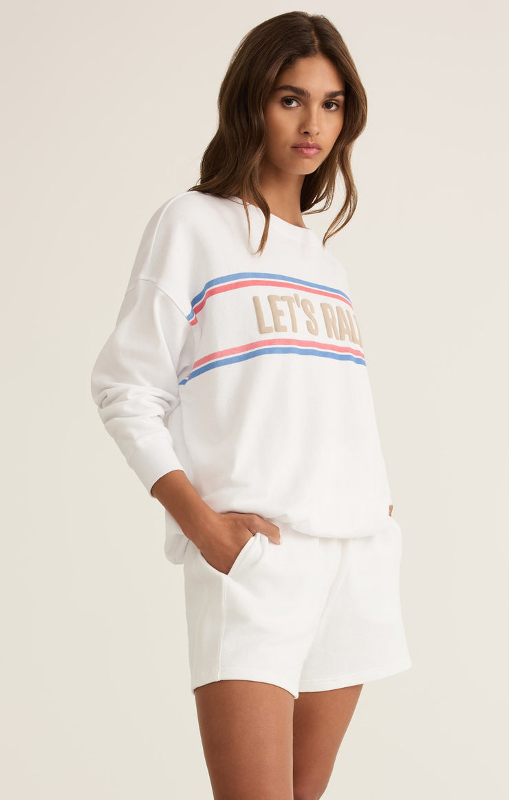 Tops Let's Rally Sweatshirt White