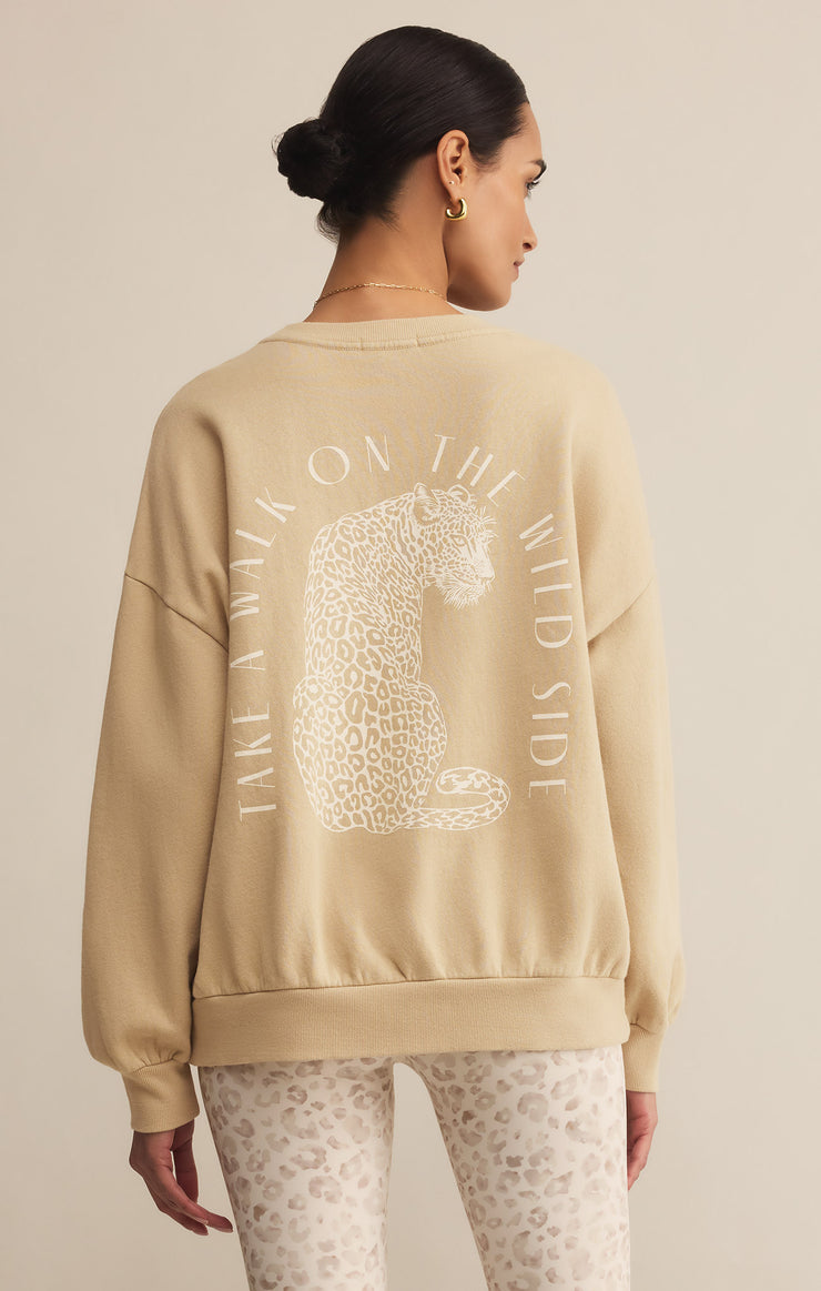 Tops Wild Side Sweatshirt Washed Gold