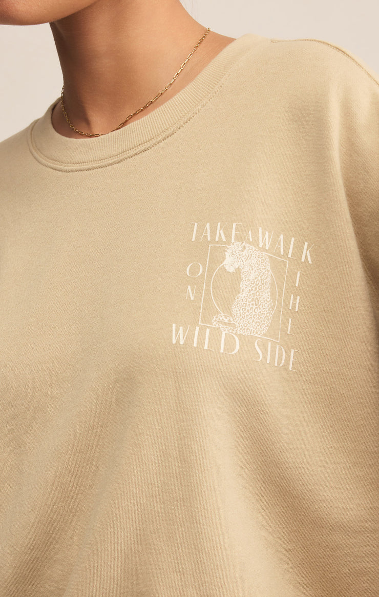 Tops Wild Side Sweatshirt Washed Gold