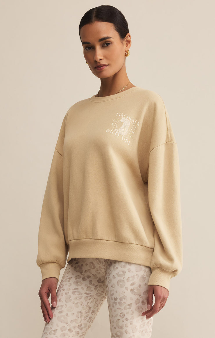 Tops Wild Side Sweatshirt Washed Gold