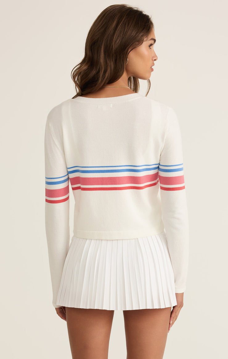 Tops Studio Stripe Cropped Cardigan Studio Stripe Cropped Cardigan