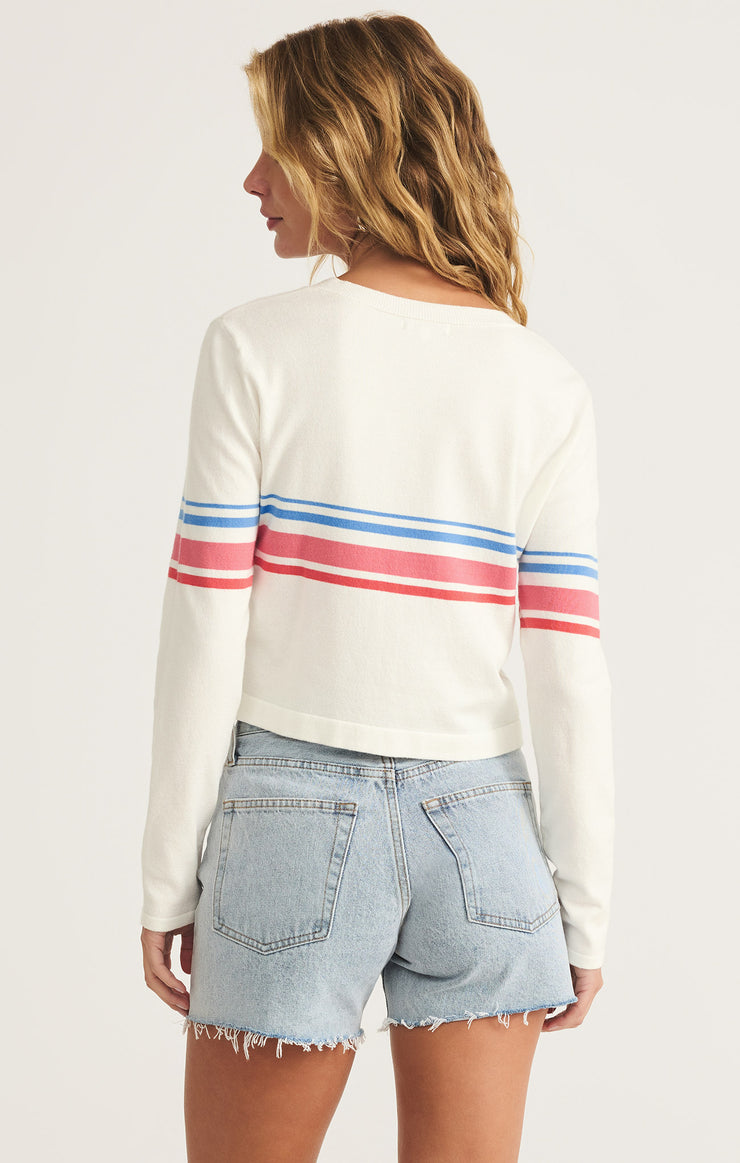 Tops Studio Stripe Cropped Cardigan Studio Stripe Cropped Cardigan
