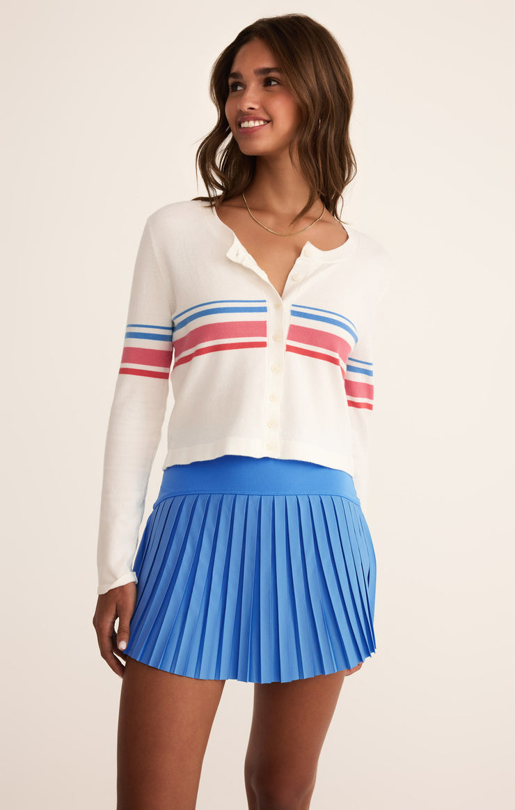 Tops Studio Stripe Cropped Cardigan Studio Stripe Cropped Cardigan