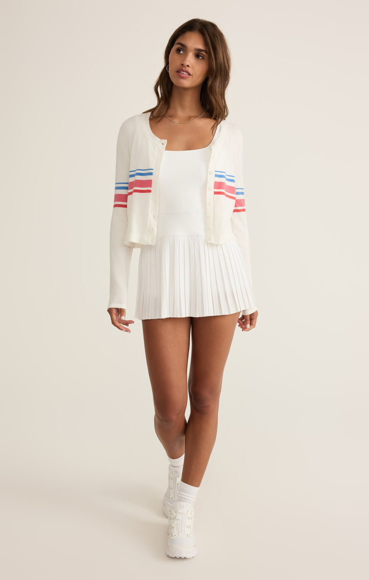 Tops Studio Stripe Cropped Cardigan Studio Stripe Cropped Cardigan