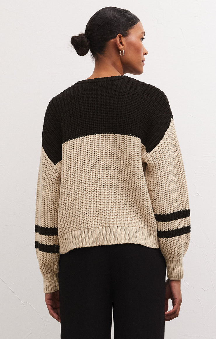 Tops Lyndon Color Block Sweater Oat