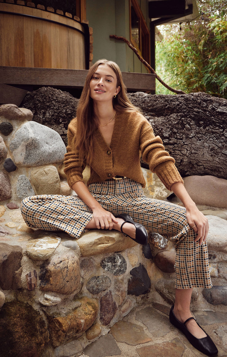 Pants Kastor Houndstooth Pant Spiced Rum