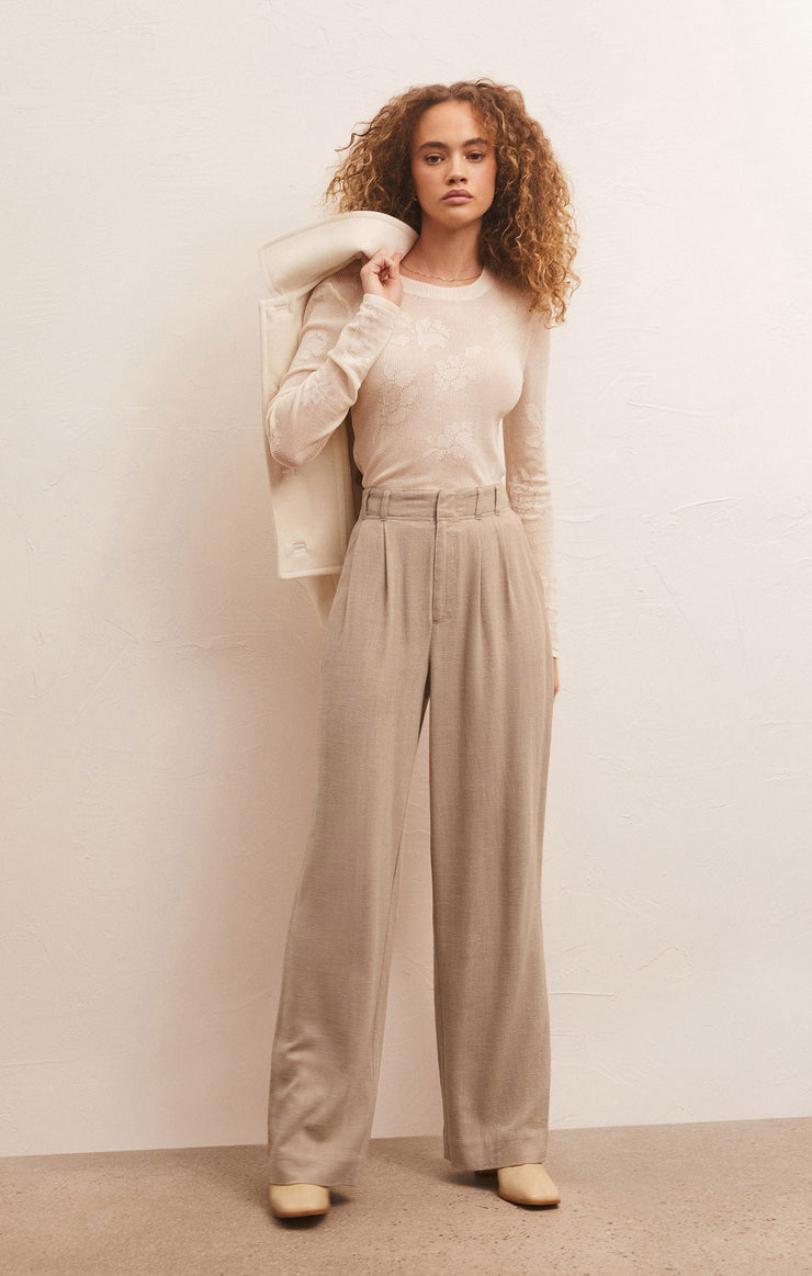 Sweaters Tibi Mesh Sweater Top Sandstone