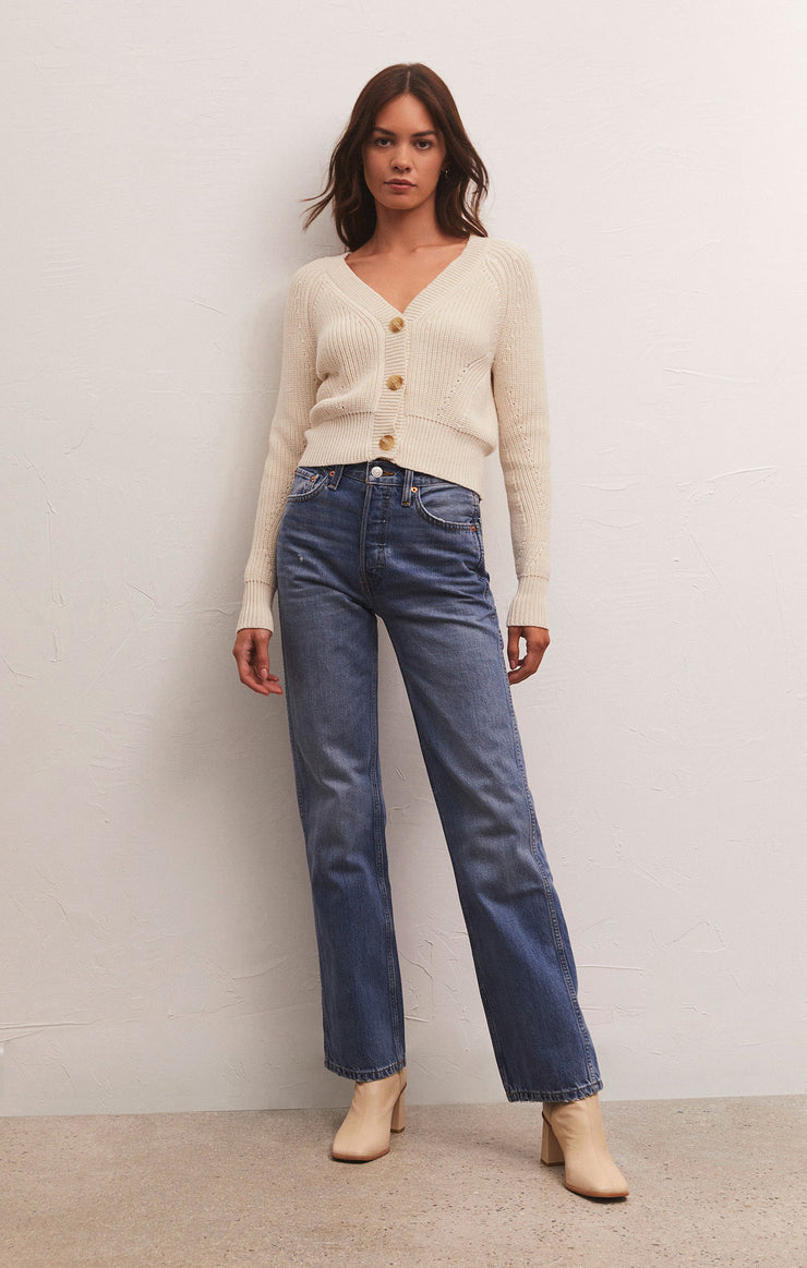 Sweaters Brit Cropped Cardigan Alabaster