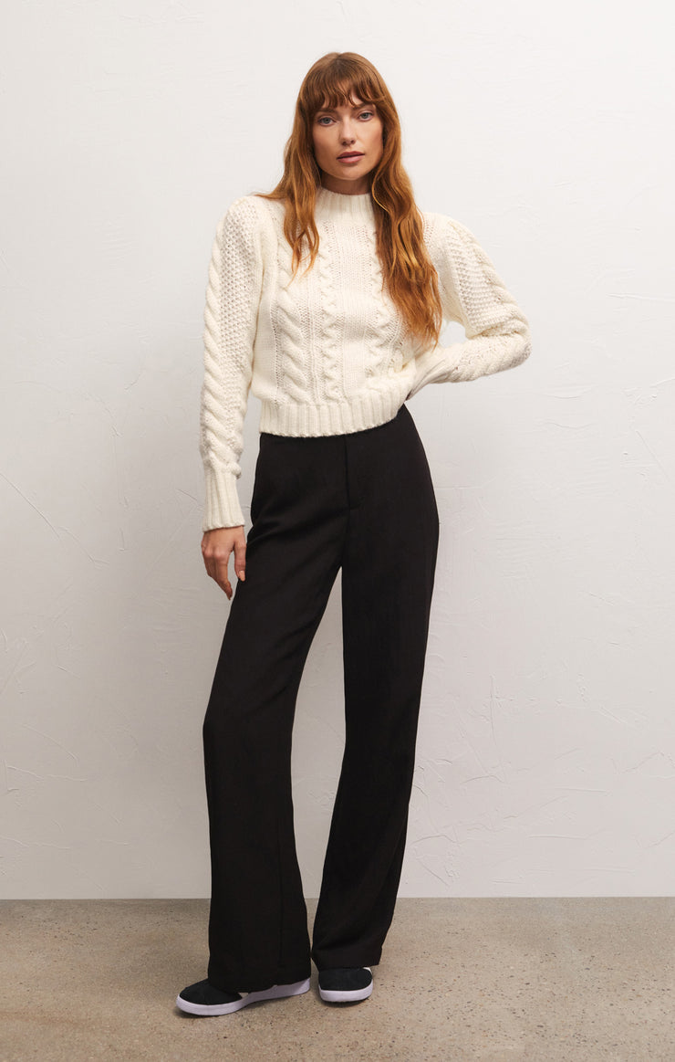Sweaters Catya Mock Neck Cable Knit Sweater Sandstone