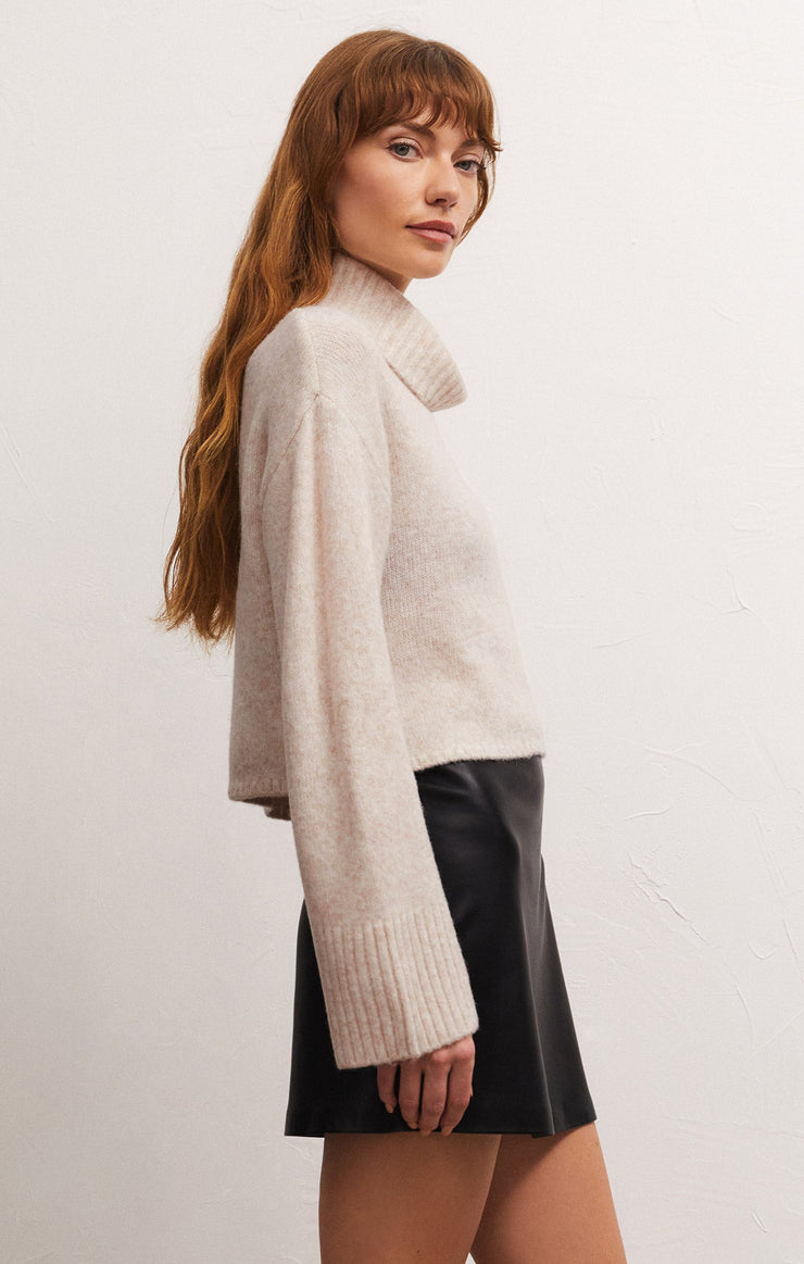 Sweaters Ursa Turtleneck Sweater Light Oatmeal Heather