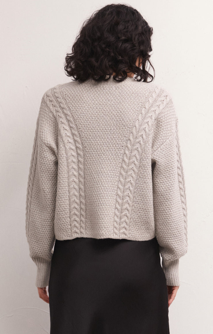 Sweaters Eternal Metallic Cable Sweater Dove