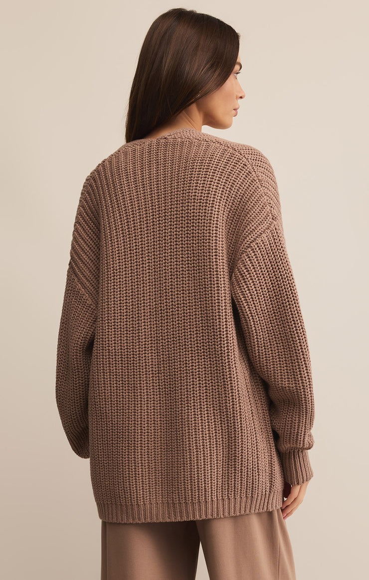 Sweaters Sutton Rib Cardigan Desert Taupe