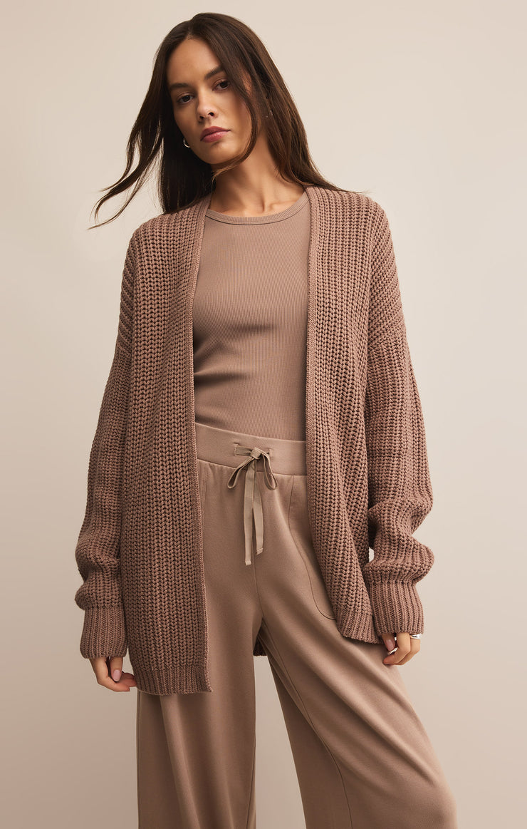 Sweaters Sutton Rib Cardigan Desert Taupe