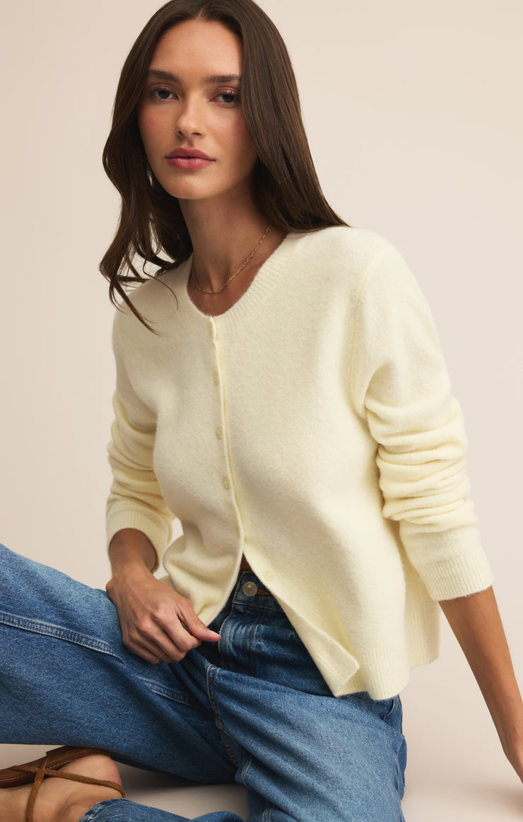 Sweaters Medina Cozy Cardigan Mellow Yellow