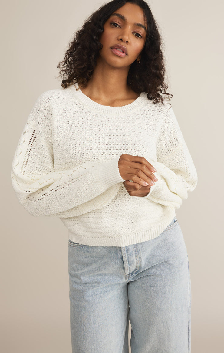 Sweaters Whitney Crochet Sweater White