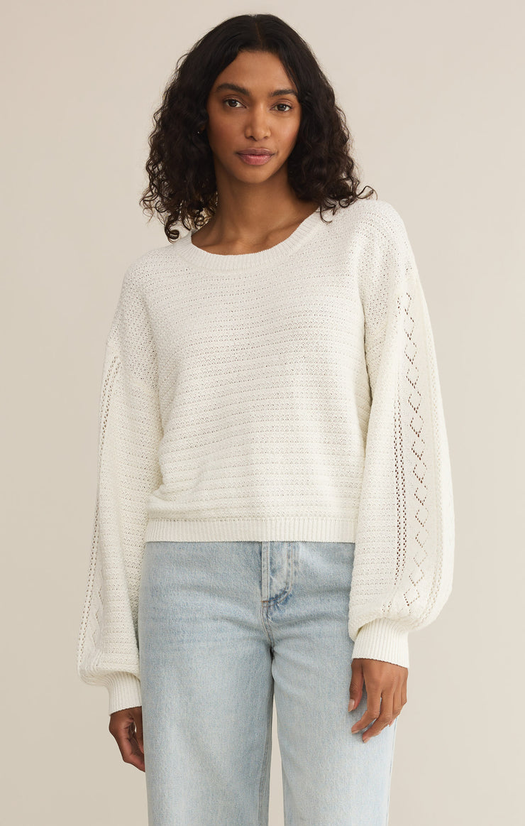 Sweaters Whitney Crochet Sweater White