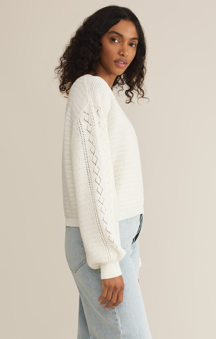 Sweaters Whitney Crochet Sweater White