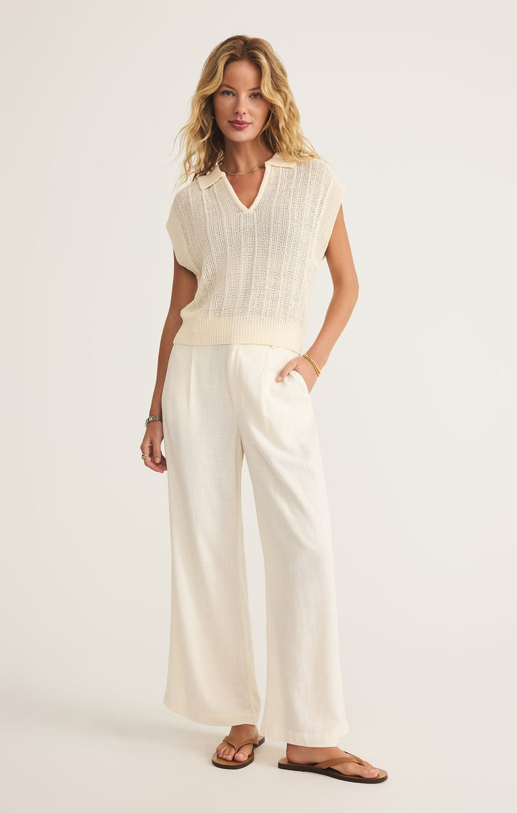 Sweaters Lauden Crochet Polo Top Lauden Crochet Polo Top
