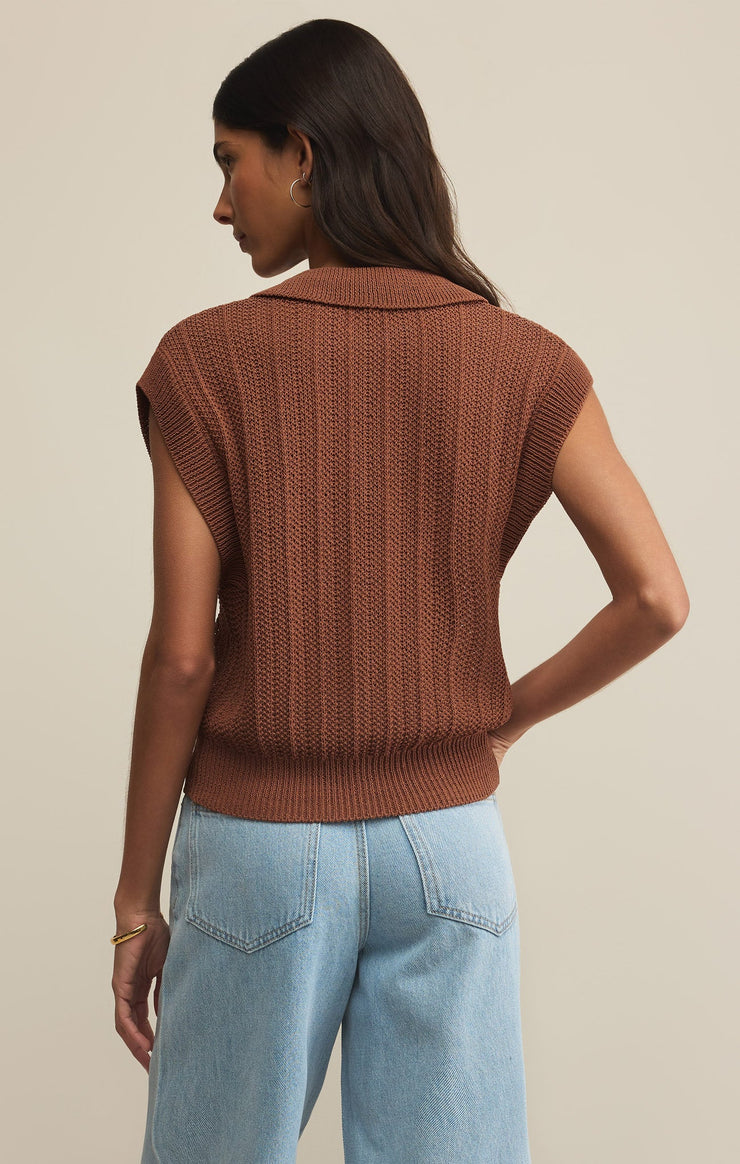 Sweaters Lauden Crochet Polo Top Lauden Crochet Polo Top