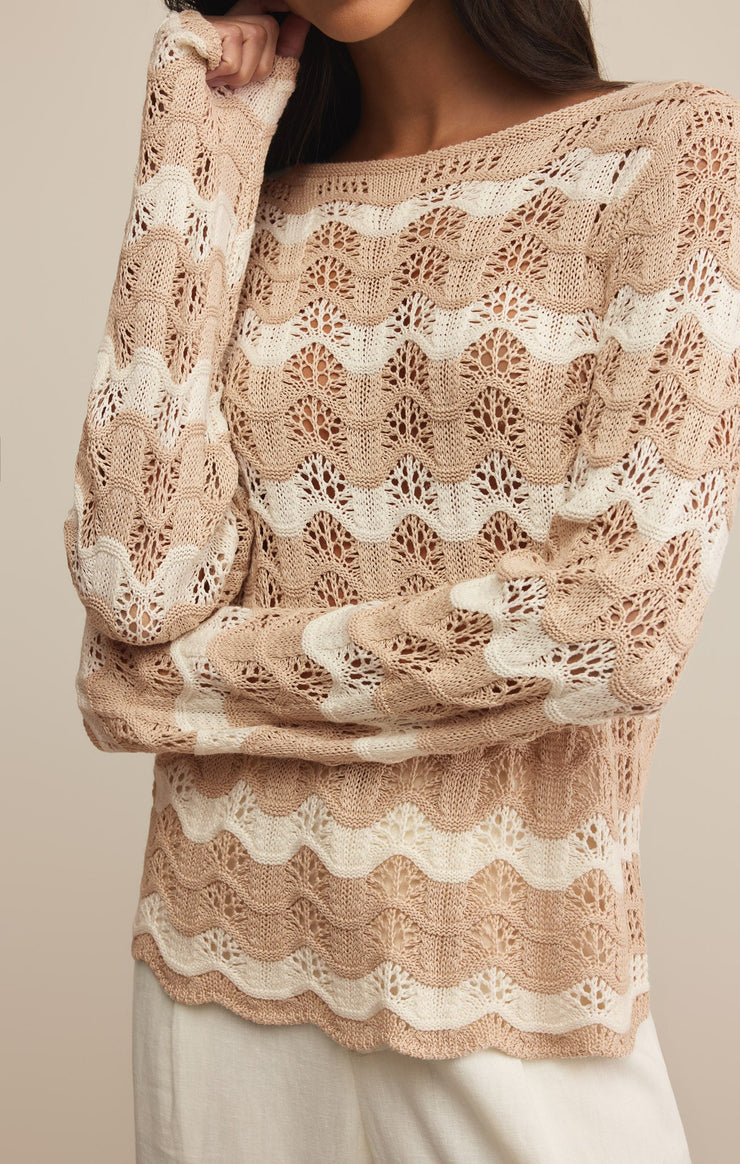 Sweaters Azura Stripe Crochet Top Azura Stripe Crochet Top