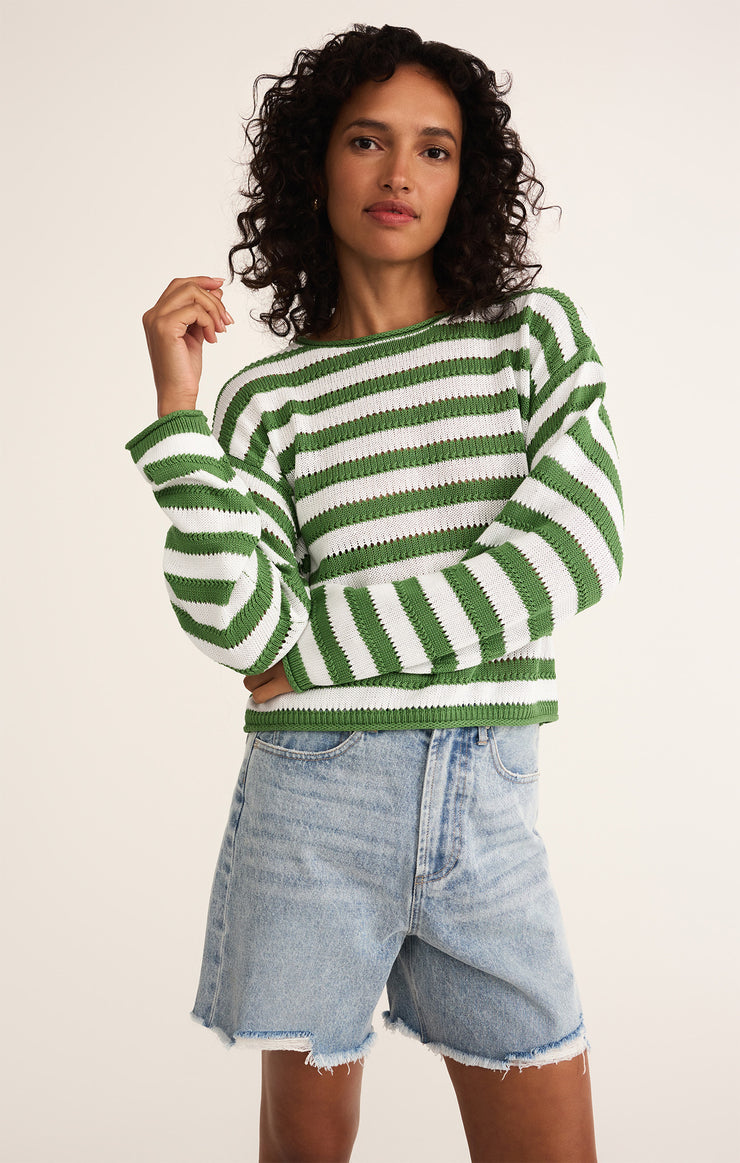 Sweaters Prado Stripe Pointelle Sweater Lawn