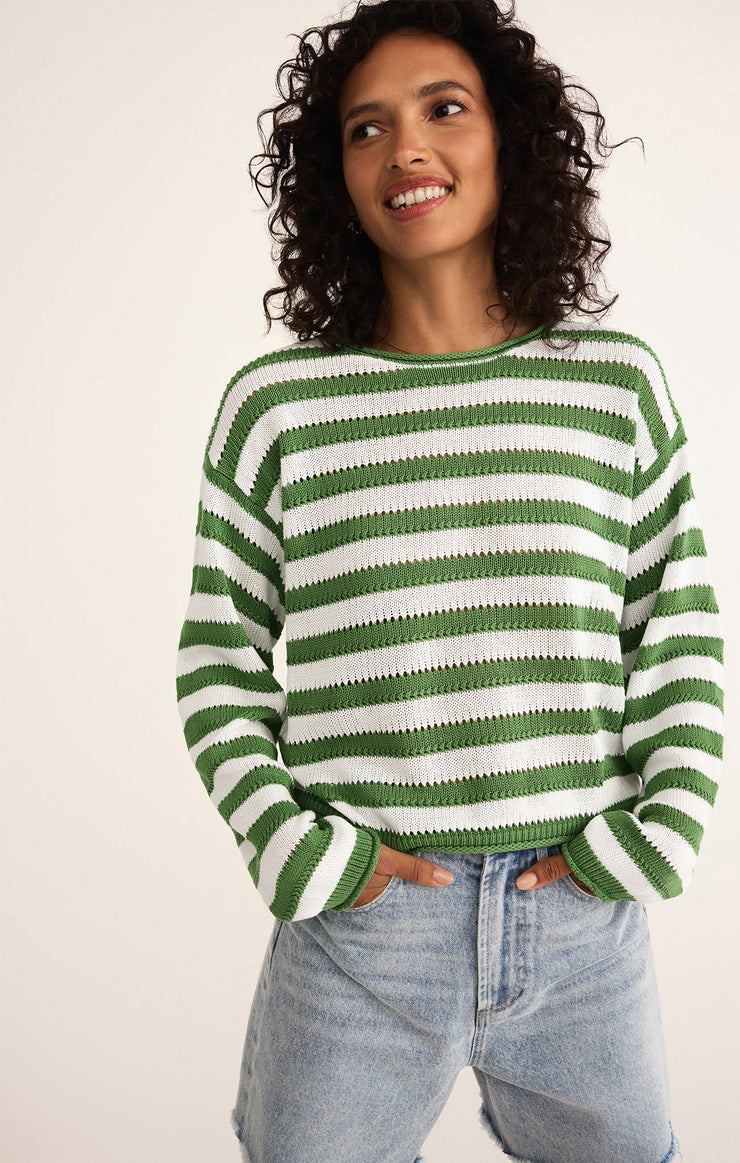 Sweaters Prado Stripe Pointelle Sweater Lawn