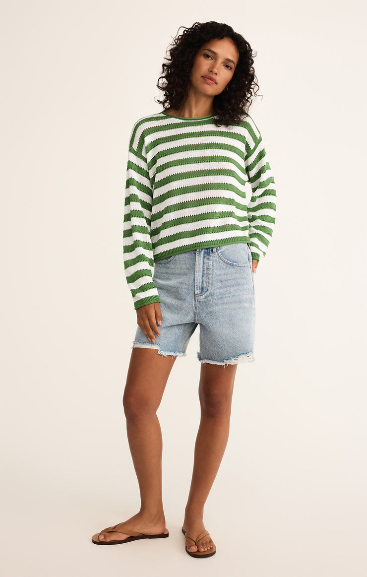 Sweaters Prado Stripe Pointelle Sweater Lawn