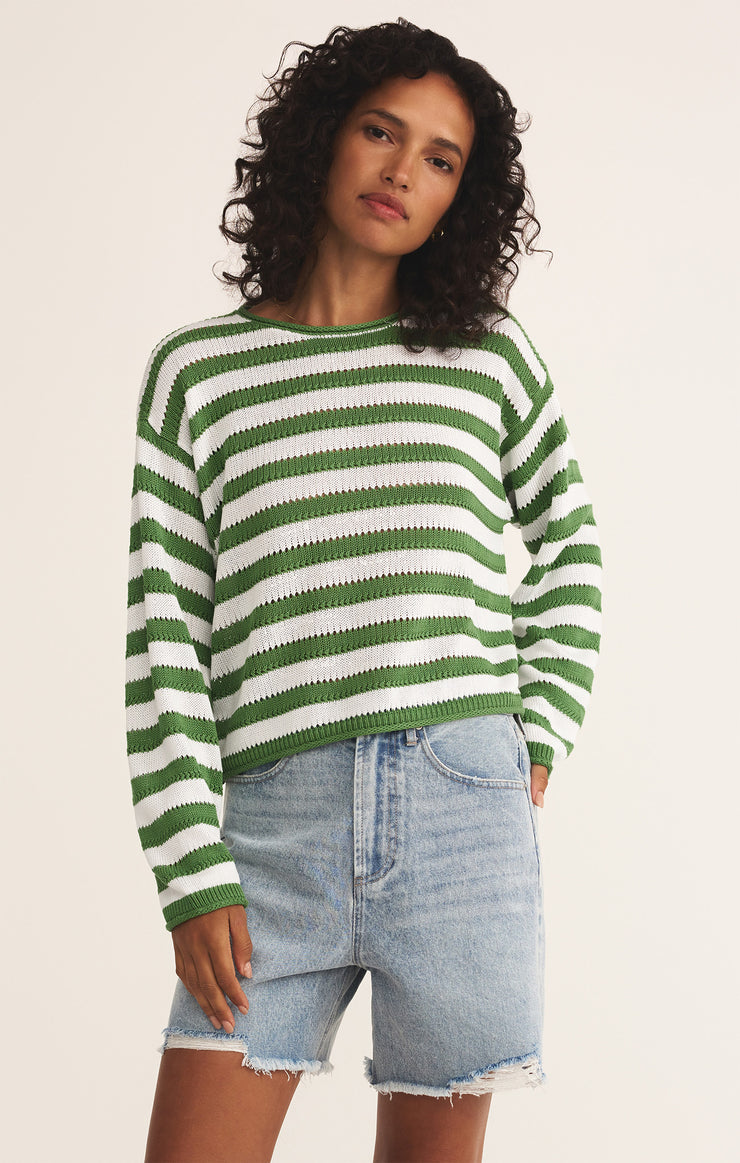 Sweaters Prado Stripe Pointelle Sweater Lawn