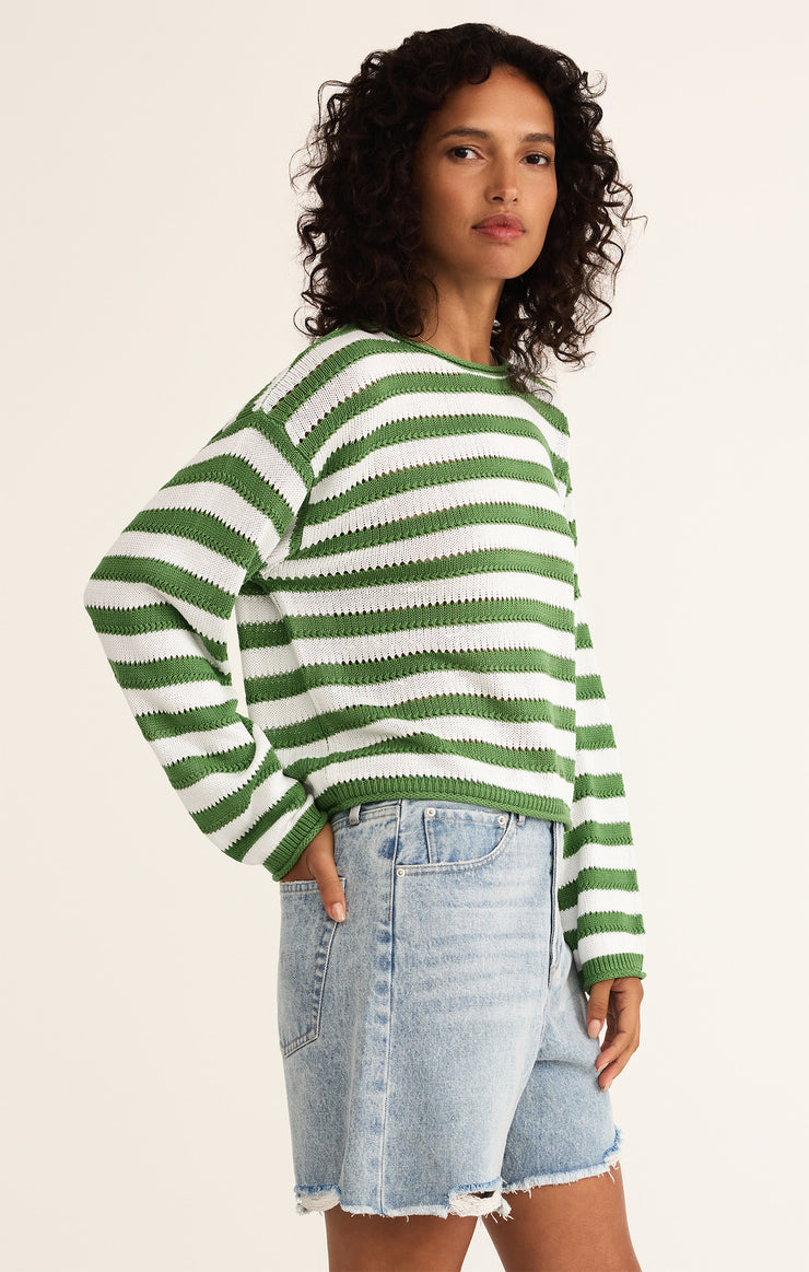 Sweaters Prado Stripe Pointelle Sweater Lawn