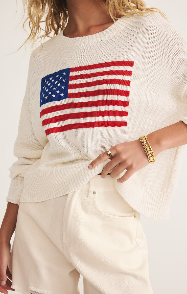 Sweaters Sienna Flag Sweater Sea Salt