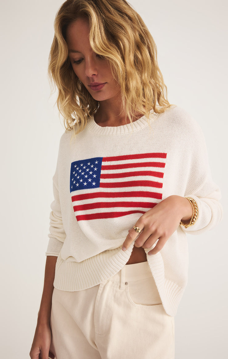 Sweaters Sienna Flag Sweater Sea Salt
