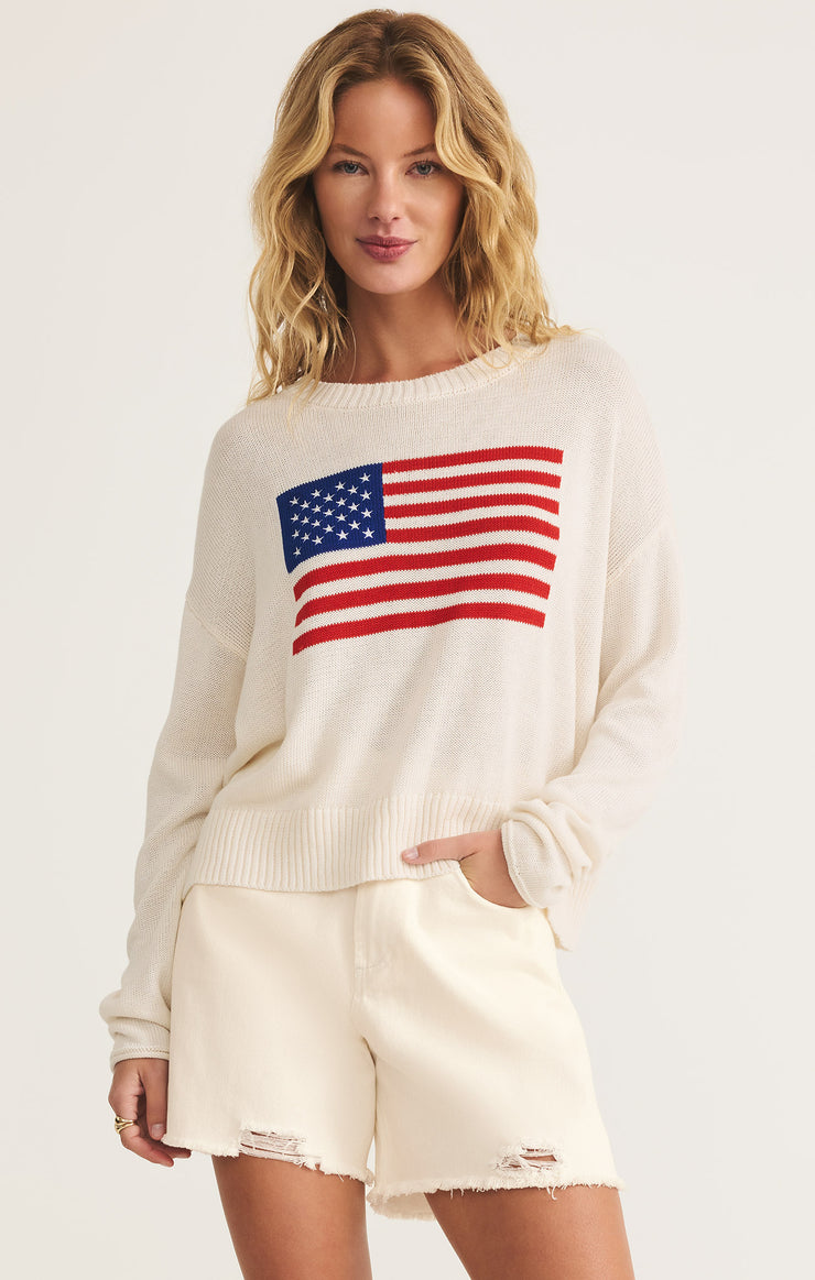 Sweaters Sienna Flag Sweater Sea Salt