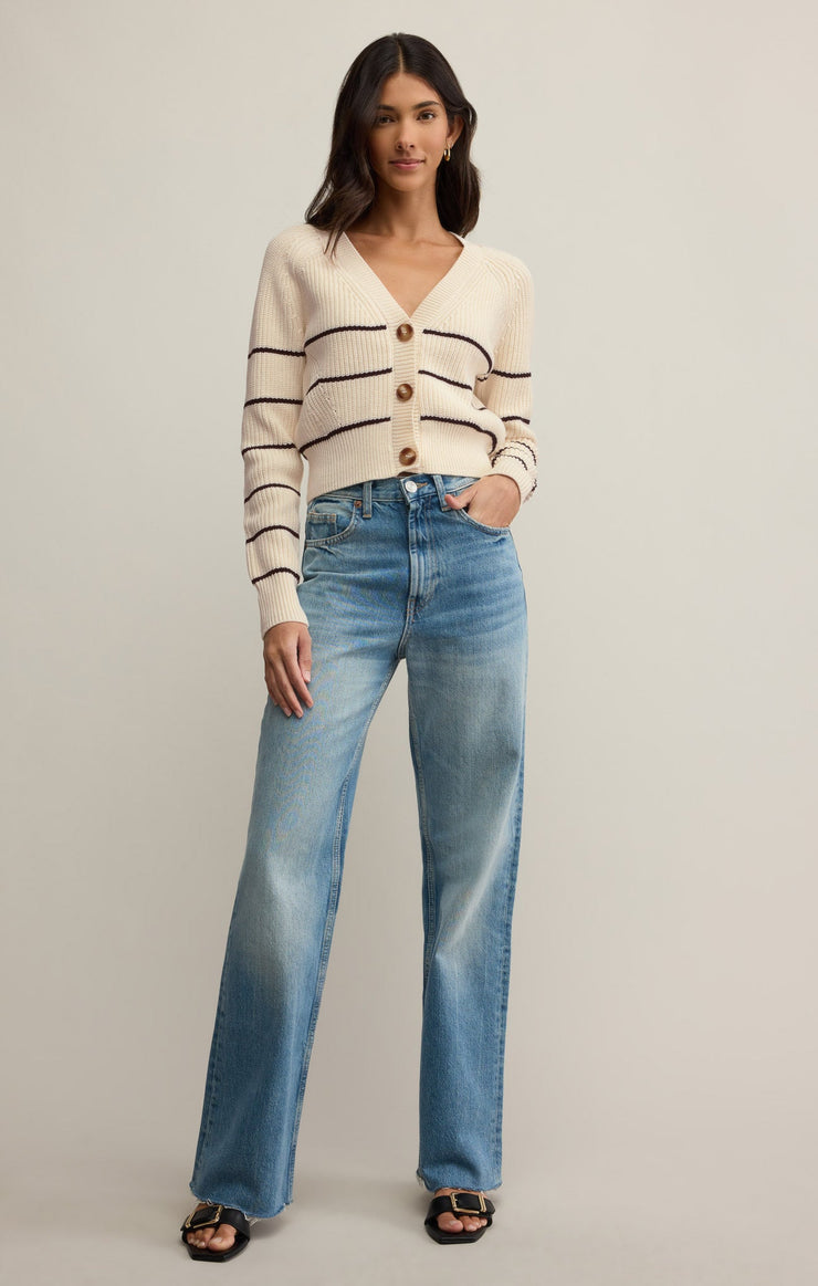 Sweaters Stefi Cropped Stripe Cardigan Stefi Cropped Stripe Cardigan