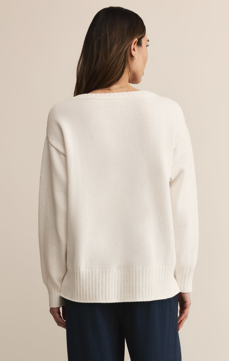 Sweaters All Around Cotton V-Neck Sweater White